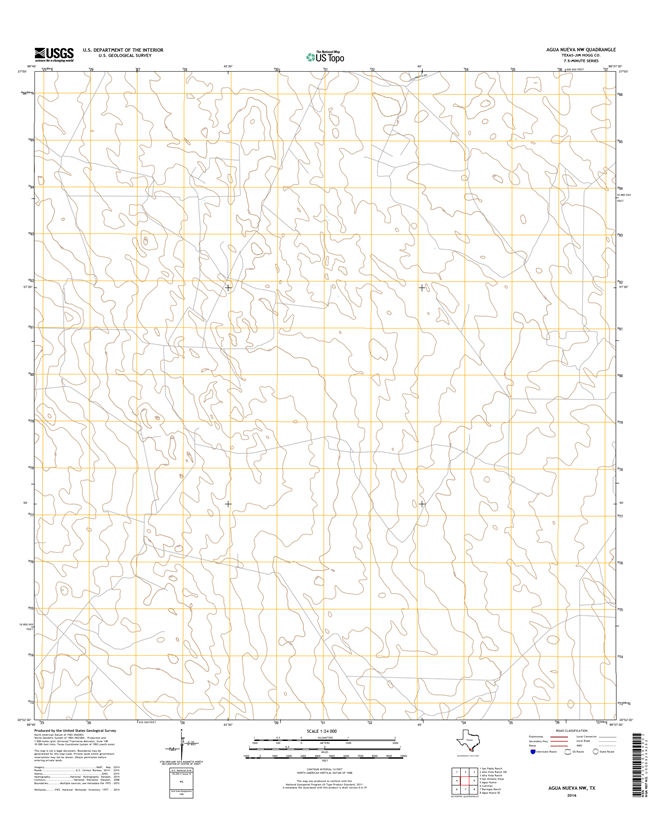 Agua Nueva NW Texas - 24k Topo Map