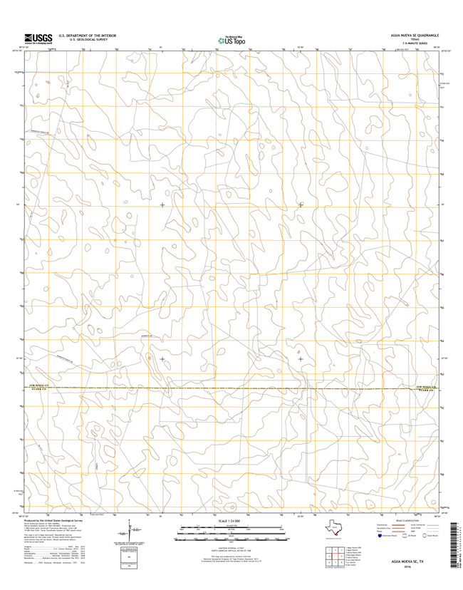 Agua Nueva SE Texas - 24k Topo Map