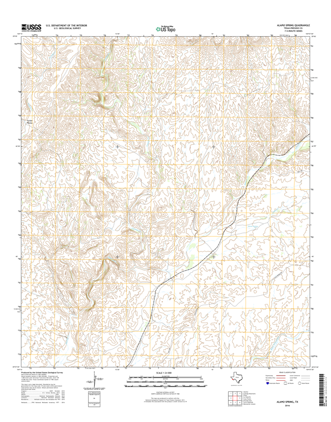 Alamo Spring Texas - 24k Topo Map