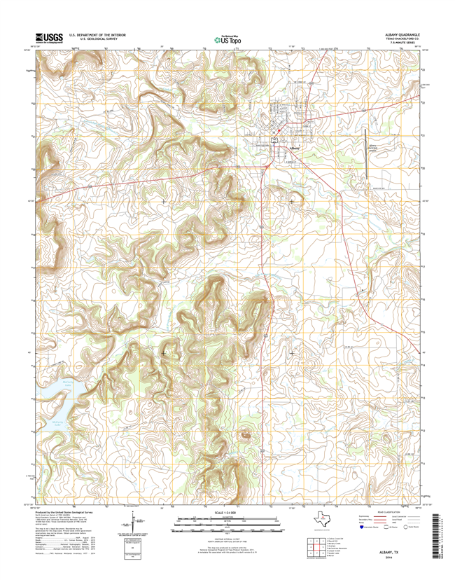 Albany Texas - 24k Topo Map