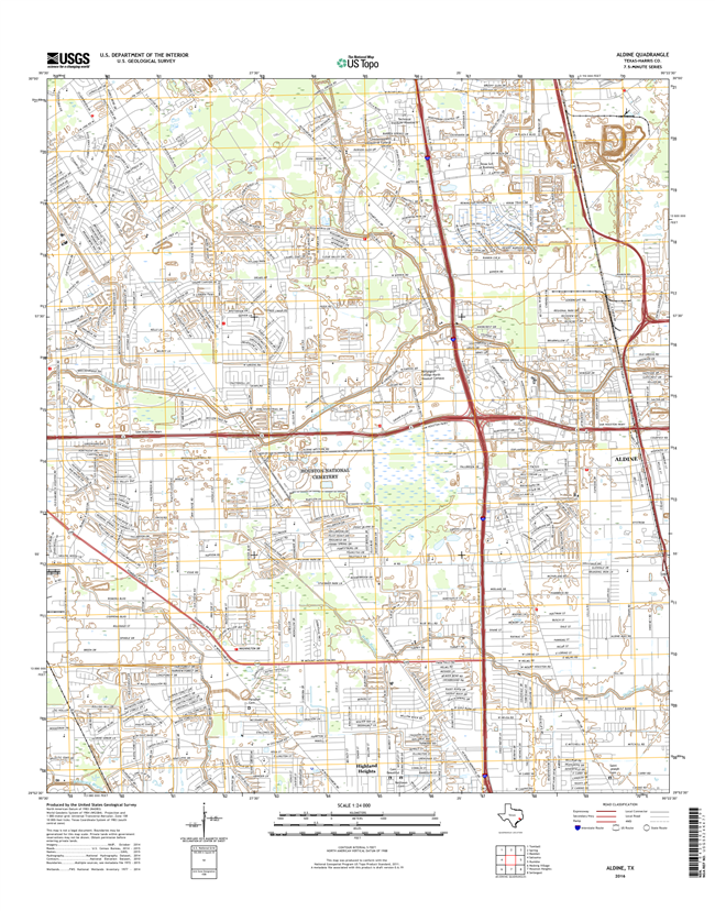 Aldine Texas - 24k Topo Map