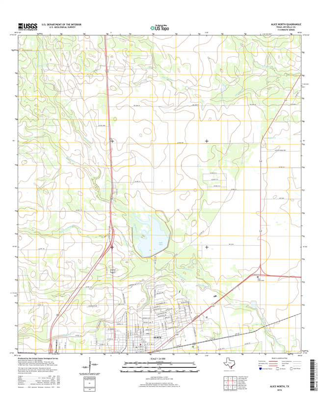 Alice North Texas - 24k Topo Map