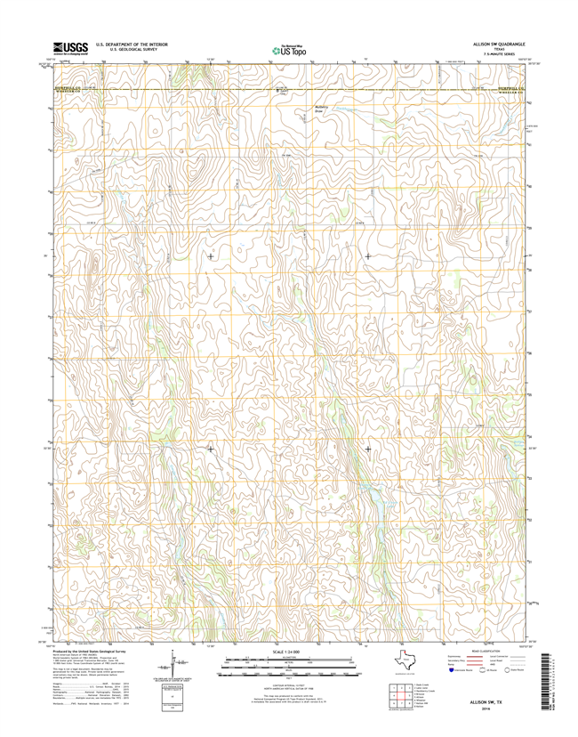 Allison SW Texas - 24k Topo Map