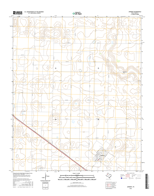 Amherst Texas - 24k Topo Map