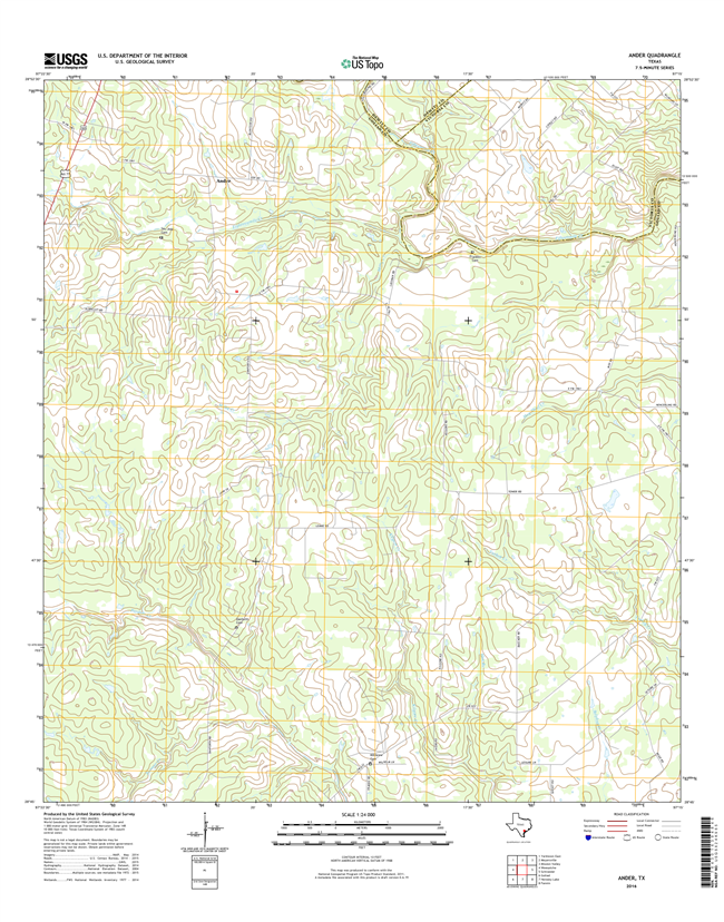 Ander Texas - 24k Topo Map