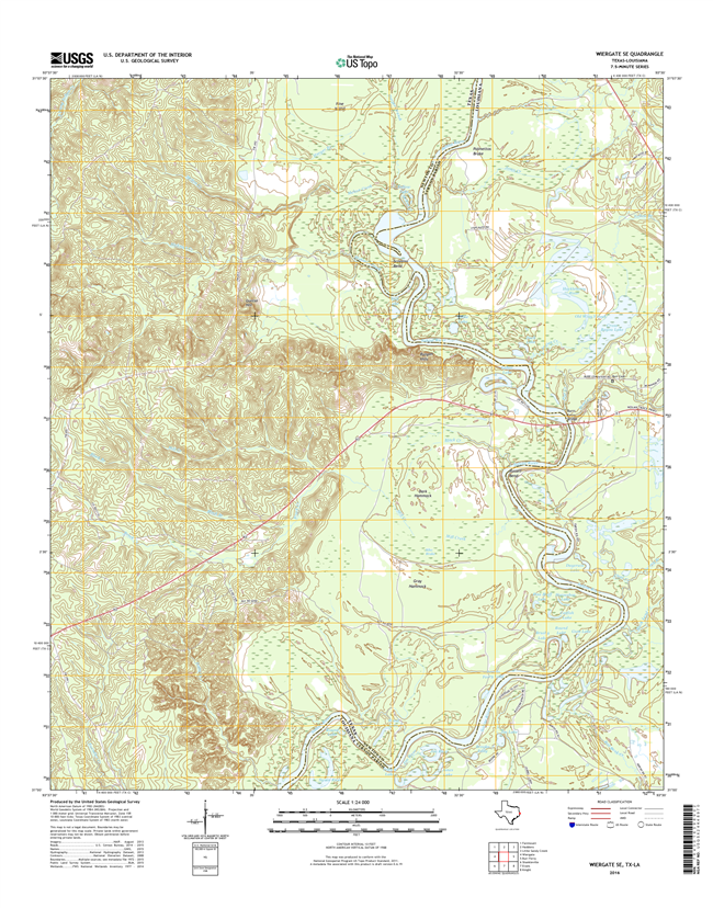 Wiergate SE Texas - Louisana - 24k Topo Map