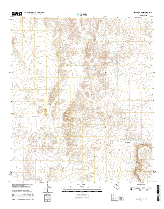 Wildhorse Draw Texas - 24k Topo Map