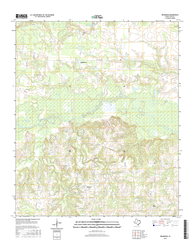 Wilkinson Texas - 24k Topo Map
