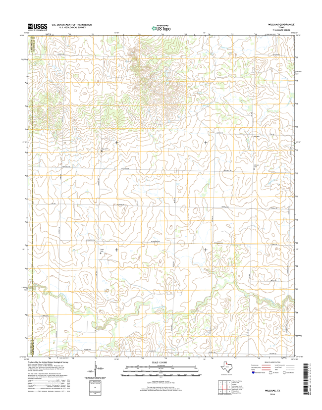 Williams Texas - 24k Topo Map