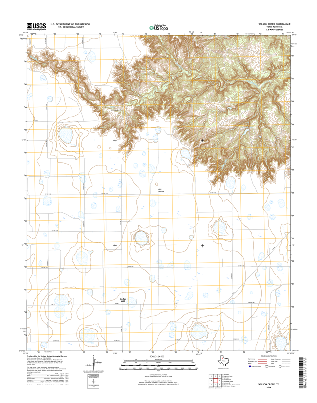 Wilson Creek Texas - 24k Topo Map