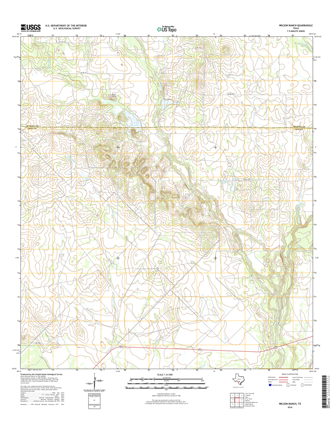 Wilson Ranch Texas - 24k Topo Map