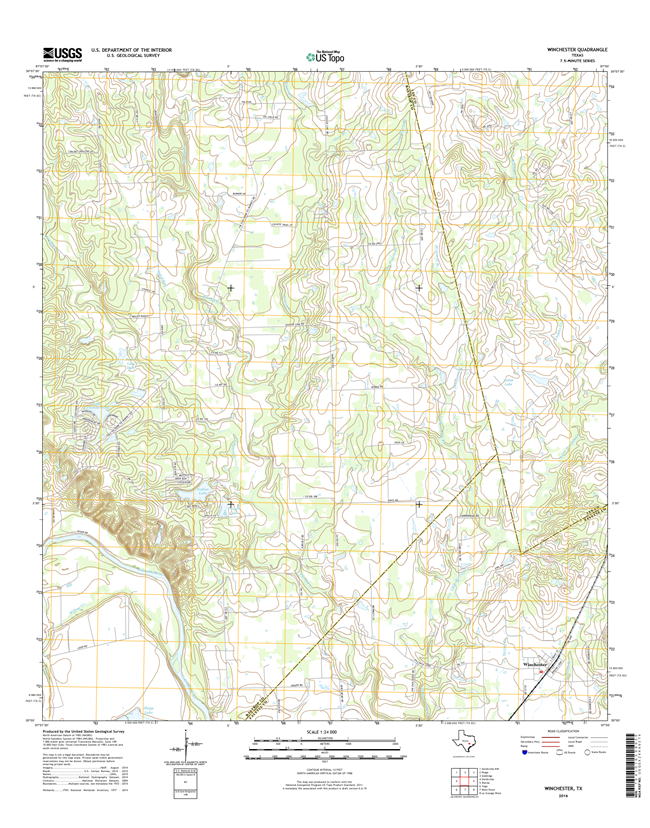 Winchester Texas - 24k Topo Map