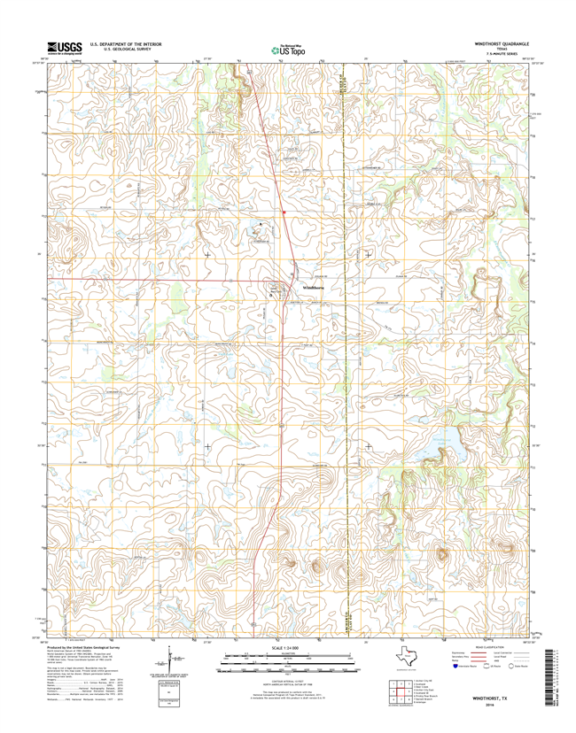 Windthorst Texas - 24k Topo Map