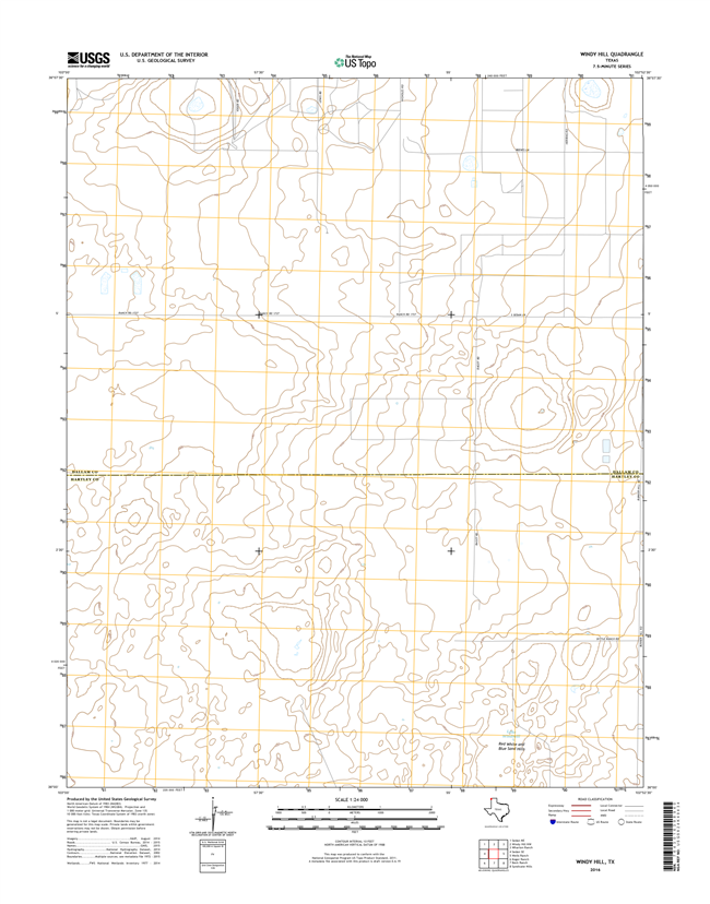 Windy Hill Texas - 24k Topo Map