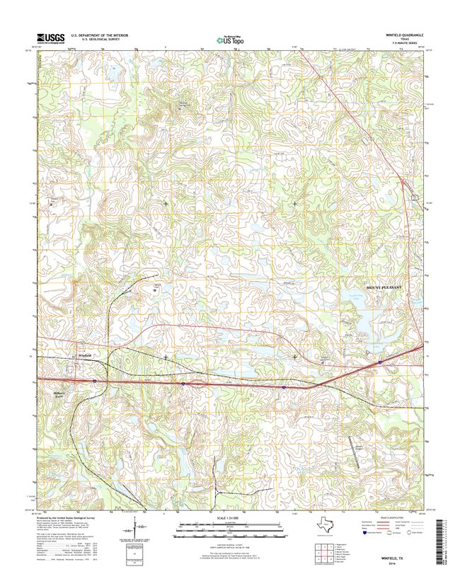 Winfield Texas - 24k Topo Map