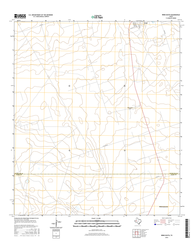 Wink South Texas - 24k Topo Map