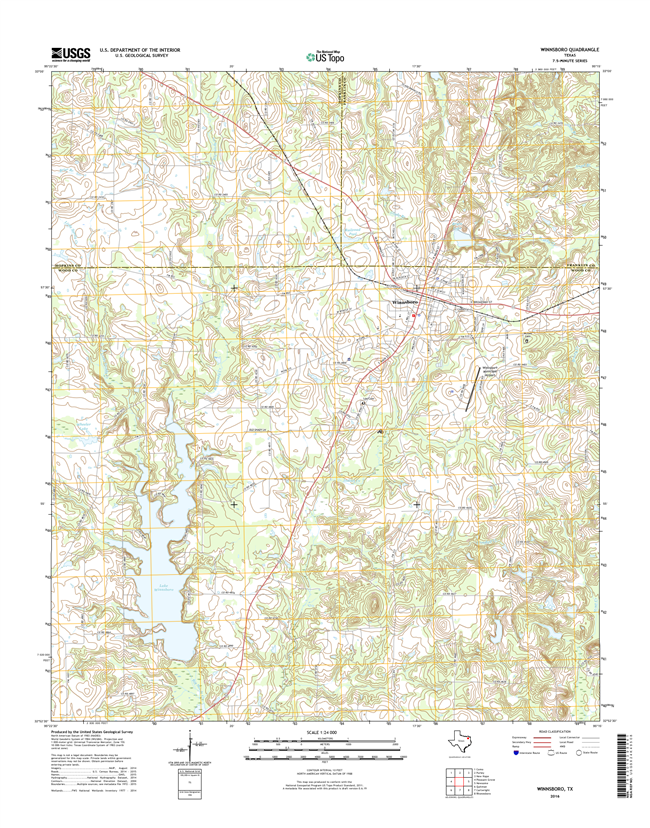 Winnsboro Texas - 24k Topo Map