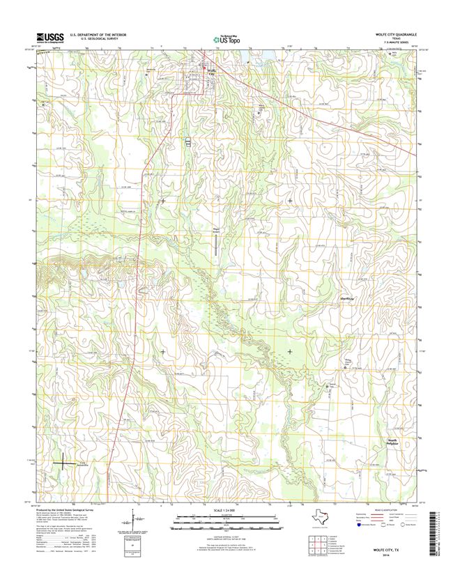 Wolfe City Texas - 24k Topo Map