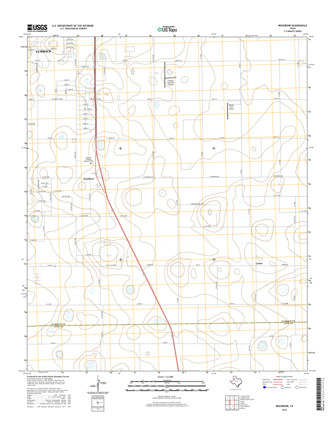 Woodrow Texas - 24k Topo Map