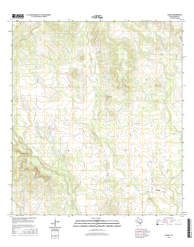 Yancey Texas - 24k Topo Map