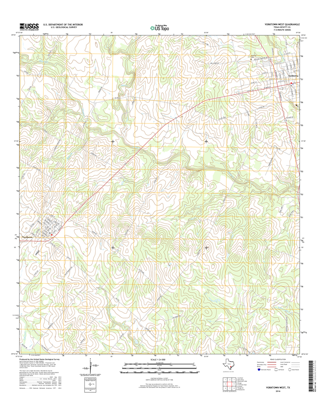 Yorktown West Texas - 24k Topo Map