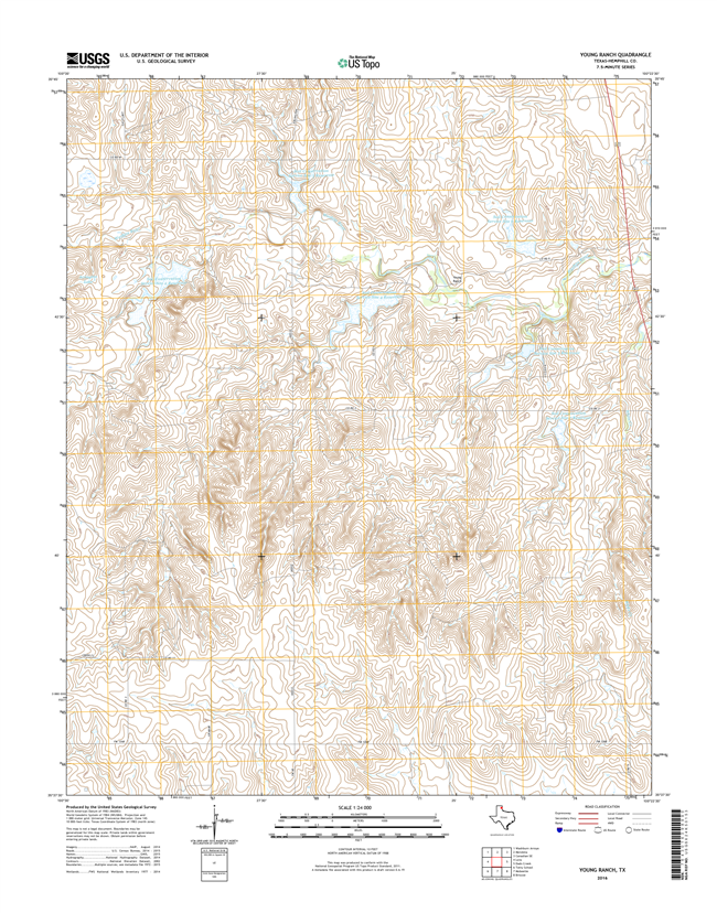 Young Ranch Texas - 24k Topo Map