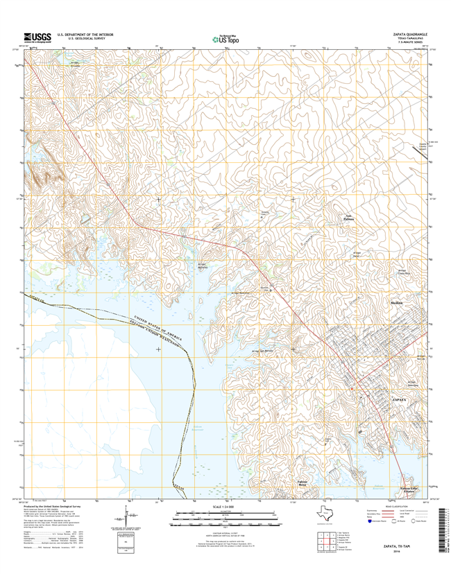 Zapata Texas - 24k Topo Map