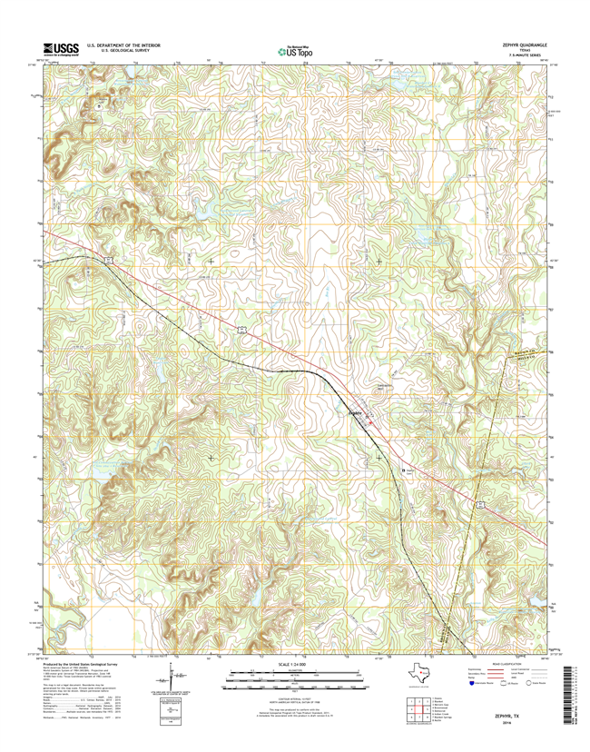 Zephyr Texas - 24k Topo Map