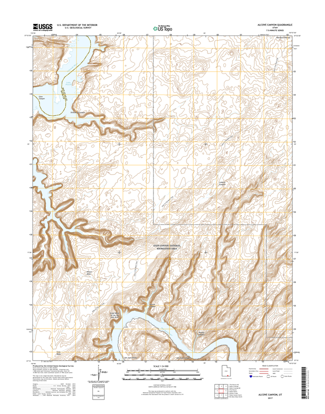 Alcove Canyon Utah - 24k Topo Map