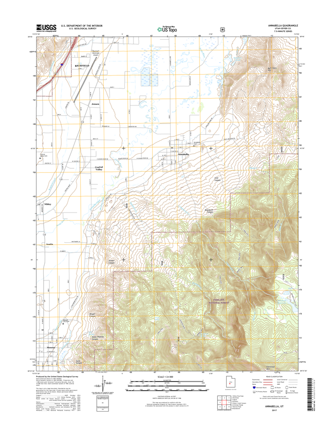 Annabella Utah - 24k Topo Map