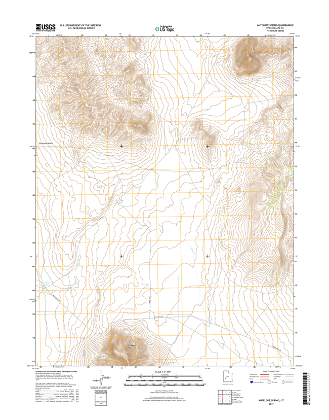 Antelope Spring Utah - 24k Topo Map