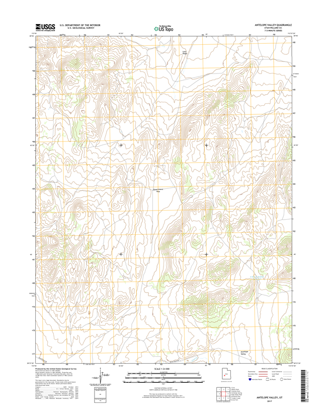 Antelope Valley Utah - 24k Topo Map