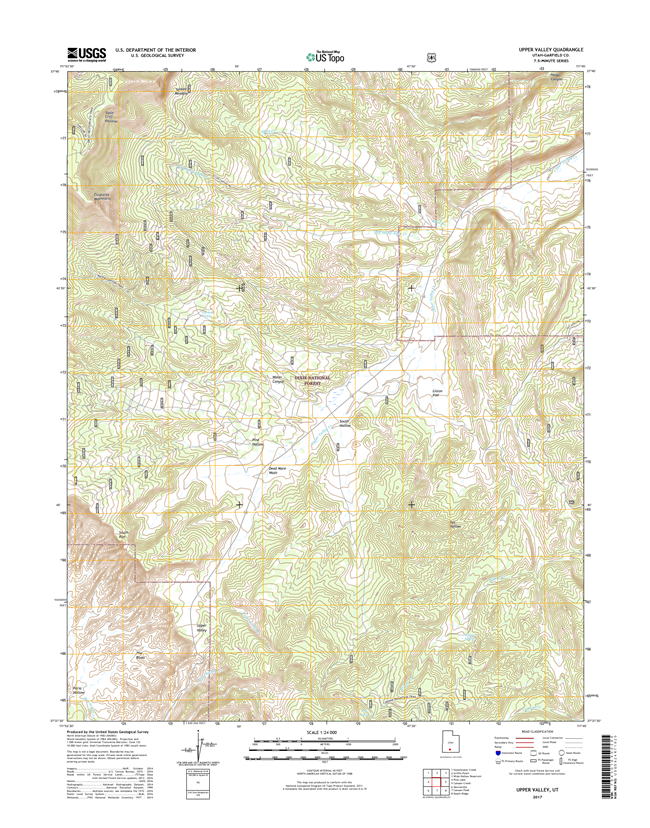 Upper Valley Utah - 24k Topo Map