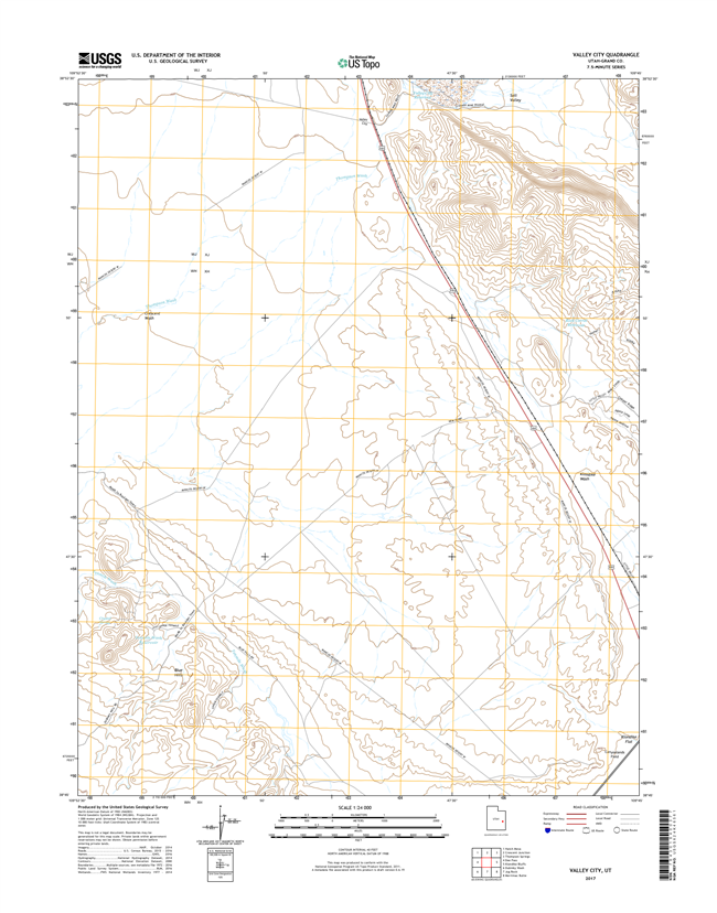 Valley City Utah - 24k Topo Map