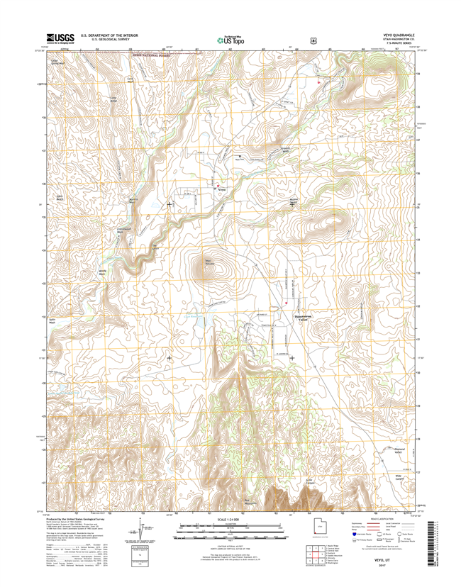 Veyo Utah - 24k Topo Map