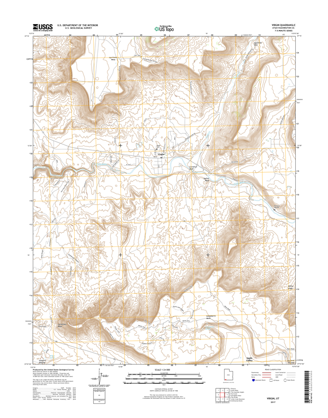 Virgin Utah - 24k Topo Map