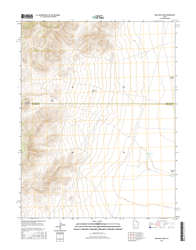 Wah Wah Cove Utah - 24k Topo Map