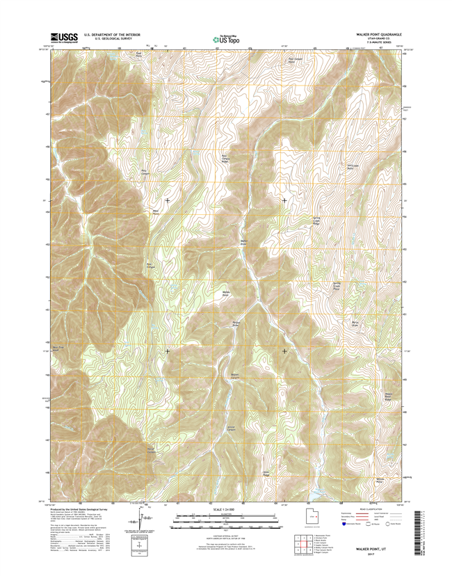 Walker Point Utah - 24k Topo Map