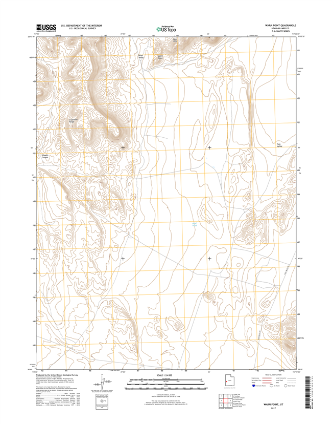 Warm Point Utah - 24k Topo Map