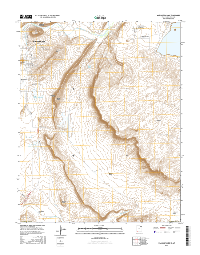 Washington Dome Utah - 24k Topo Map
