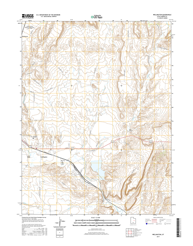 Wellington Utah - 24k Topo Map