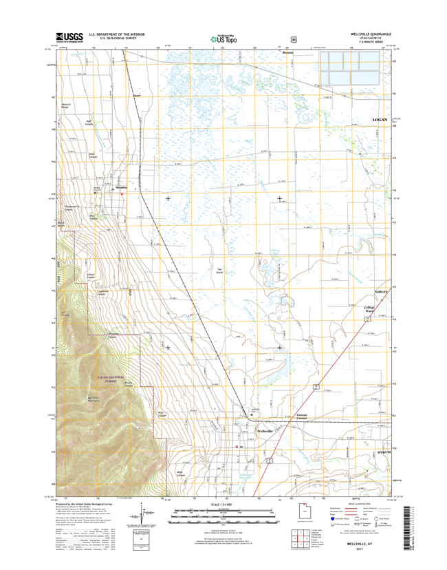 Wellsville Utah - 24k Topo Map