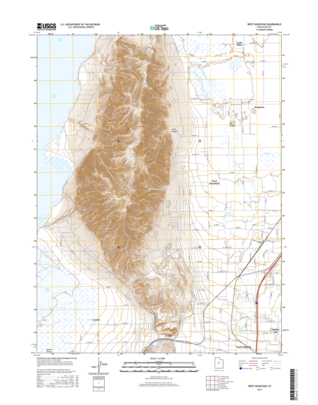 West Mountain Utah - 24k Topo Map