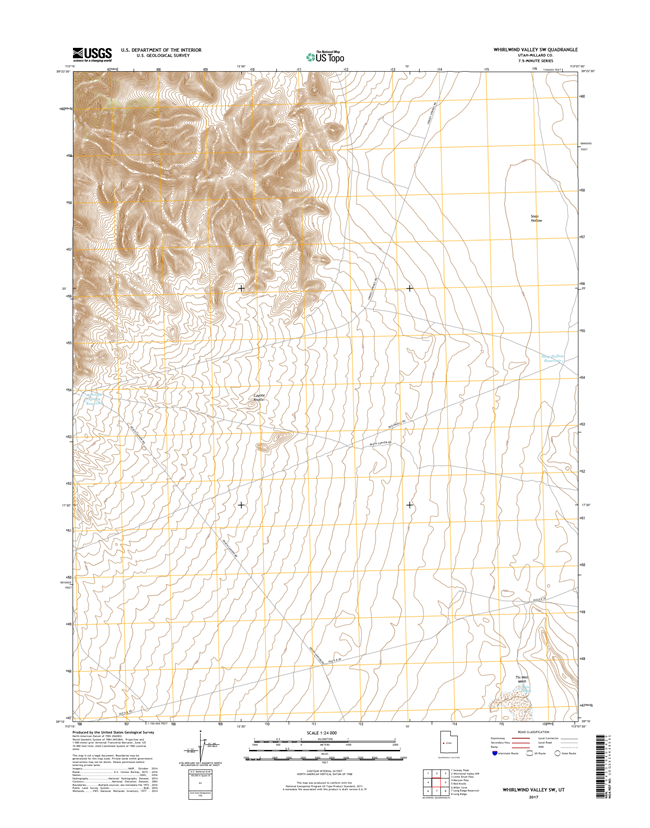 Whirlwind Valley SW Utah - 24k Topo Map