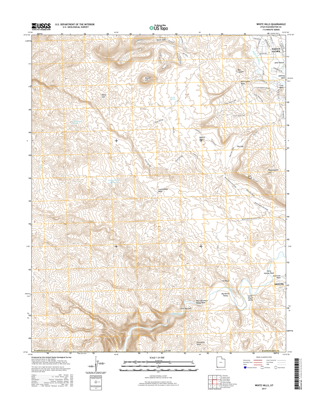 White Hills Utah - 24k Topo Map