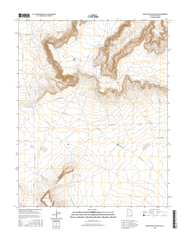 White Mesa Village SE Utah - 24k Topo Map