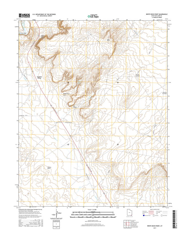 White Rock Point Utah - 24k Topo Map