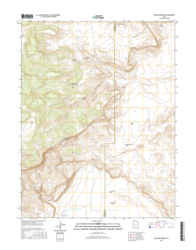 Willow Springs Utah - 24k Topo Map
