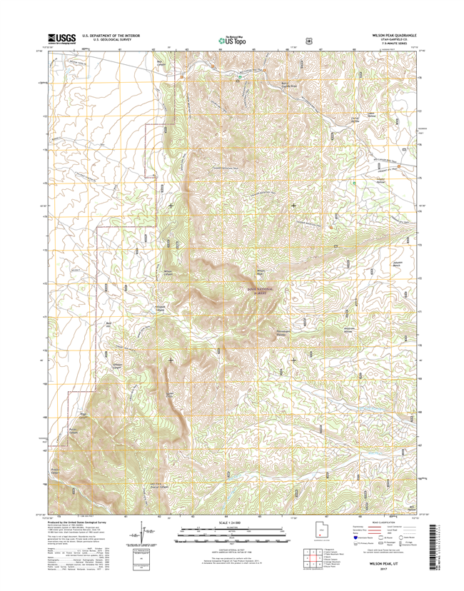Wilson Peak Utah - 24k Topo Map