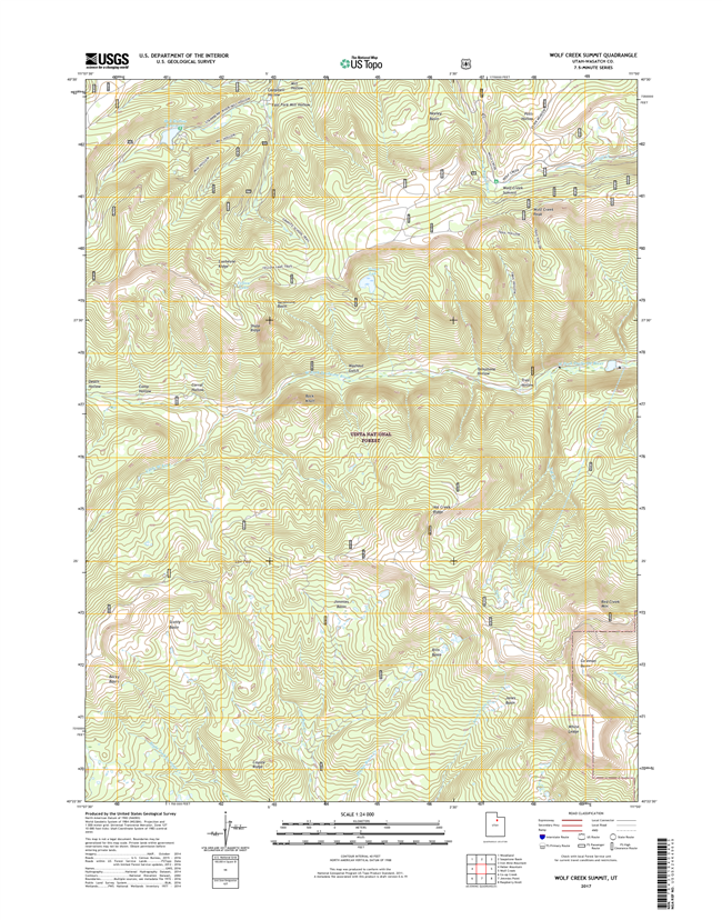 Wolf Creek Summit Utah - 24k Topo Map